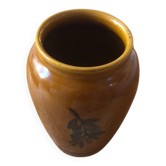 Vintage glazed stoneware vase from Vallauris