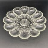 Plat/Coupe Pâquerette en verre transparent