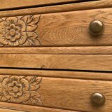 Art deco raw oak chest of drawers 1930