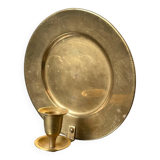 Vintage brass wall candle holder sconce diameter 18 cm