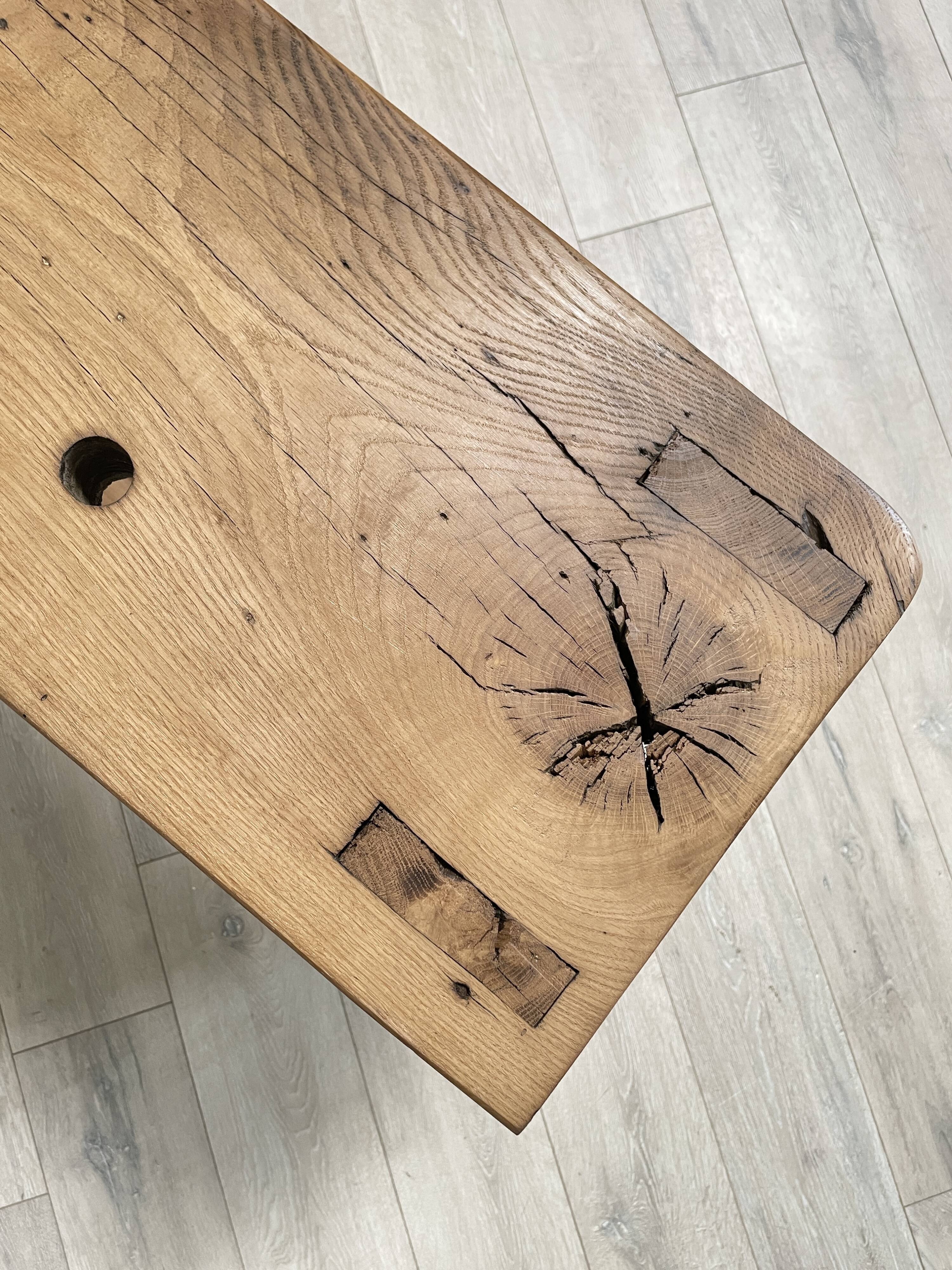 Workshop workbench in solid oak