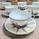 Art Deco coffee service Limoges Unique signed Pailles – 27 pieces in iridescent porcelain