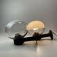 Pair of Murano Exterior Wall Lamps att. To Vistosi, Italy, 1970-80s