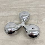 Mid-century design atomic aluminium candle stick ball shaped , 1970s