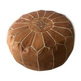 Natural leather pouf from The Ottoman style of Morocco