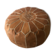 Pouf en cuir naturel du maroc style ottoman