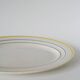 Oval dish with yellow borders st amand model "trouville", 1960