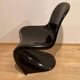 Chaise Panton noire par Verner Panton, Allemagne, 1971