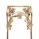 Butterfly brass and Crystal Oval shaped side Table Hollywood Regency 1980s