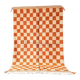 Orange Moroccan rug in natural wool, 250cm x 150cm