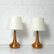 Pair of table lamps Orient copper finish Jo Hammerborg for Fog & Morup, Denmark, 1960s