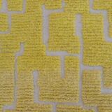 Tapis berbère marocain de couloir jaune citron à reliefs