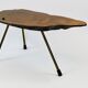 Original coffee table by Carl Aubock, large tree trunk in walnut from the mid-century, 1950s.