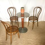 Set of 5 chairs Bistro cannate early twentieth