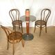 Set of 5 chairs Bistro cannate early twentieth