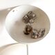 White lacquered chandelier Italian design 80s Diameter 50 cm