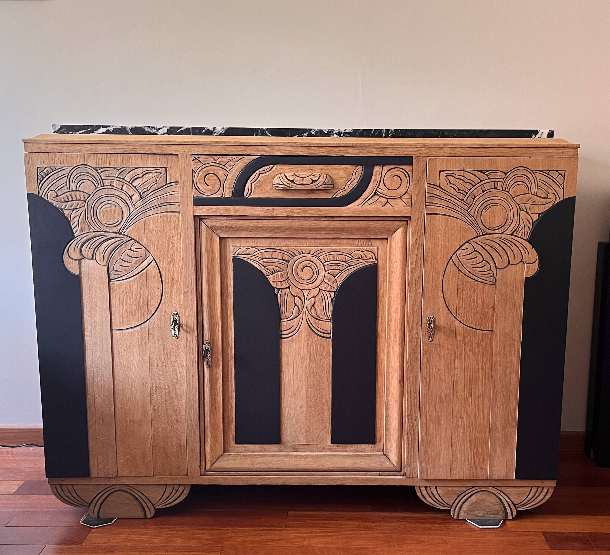 Art Deco sideboard marble top