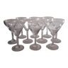 Crystal chiseled wine glasses