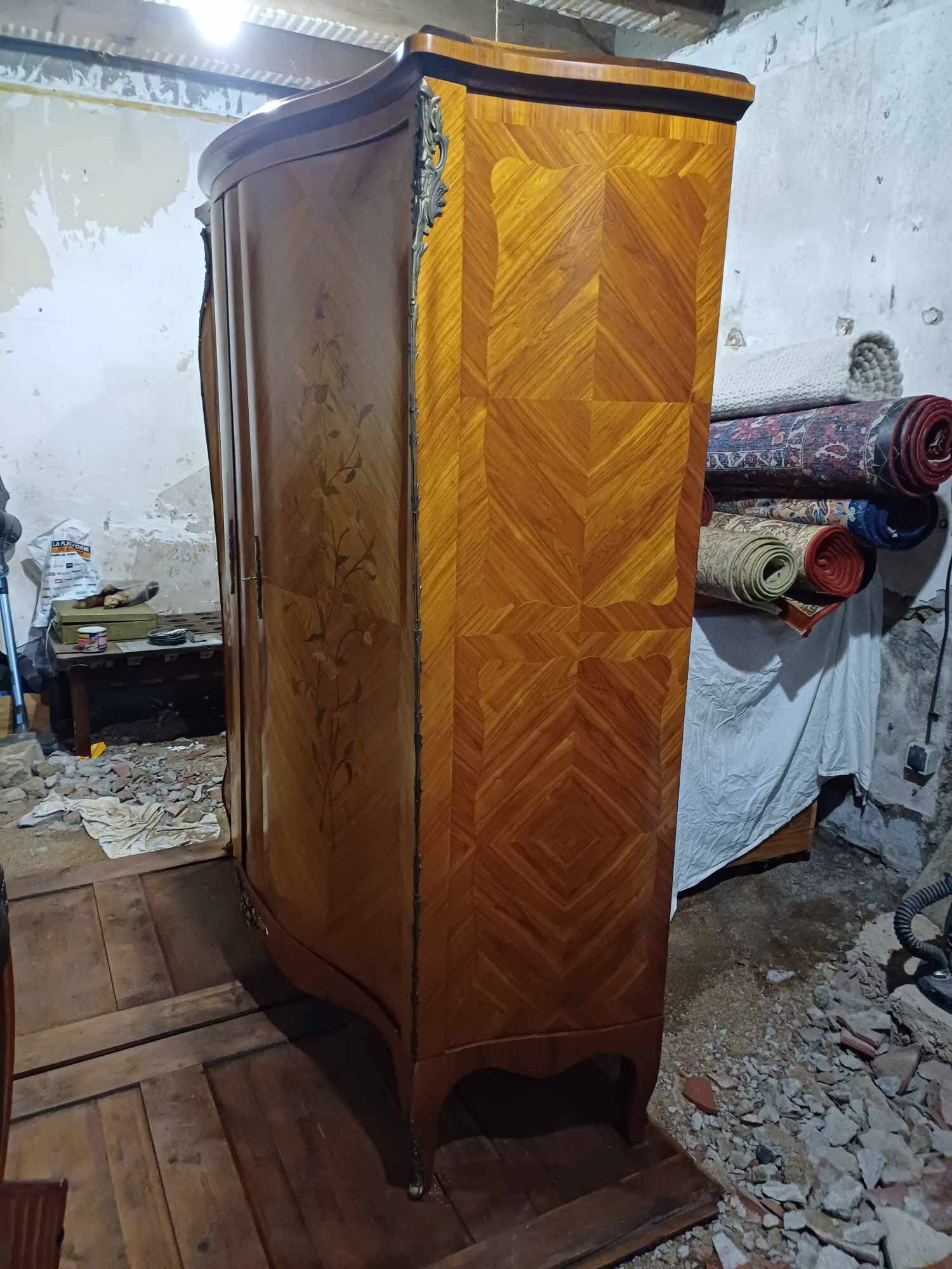 Stamped cabinet (!) 2 rosewood doors 150 long by 60 deep by 183 high