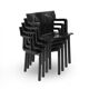 Black Vintage Chairs 4870 by Anna Castelli for Kartell, 1980s, set of 4