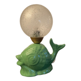 Vintage ceramic fish lamp 70s