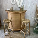 Vintage rattan bar