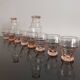 Lot de  10 verres rose vintage