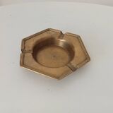 Antique ashtray in solid gilded brass