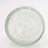 Clear bubbled glass carafe bottle from Biot, 1970s