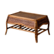Dark rattan coffee table