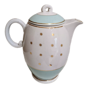 Jug teapot iron earth porcelain Lunéville water green