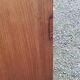 Vintage golden oak chest of drawers with 4 spindle feet from the 1950s