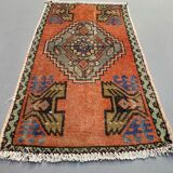 Small Vintage Turkish Rug 92x52 cm, Short Runner, Tribal, Shabby Chic