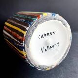 Bouteille "Fine" en faïence Roger Capron Vallauris