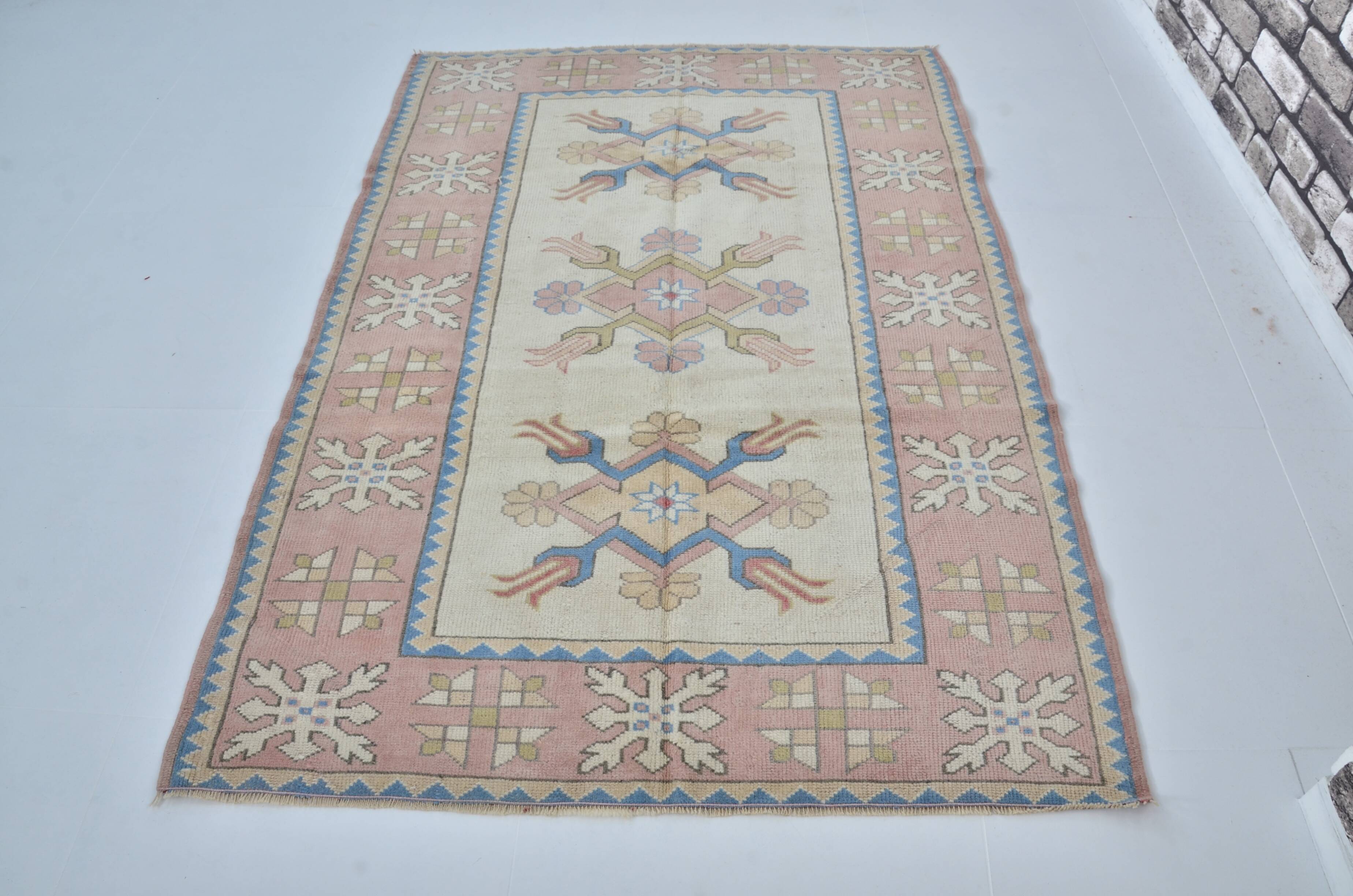 Oushak Handknotted Vintage Rug sku 2413