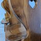 Set of 4 Farmhouse Tyrolean Chair with Heart Cutout Back / 1970s Vintage Di