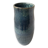Blue stoneware vase