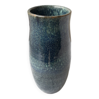 Blue stoneware vase