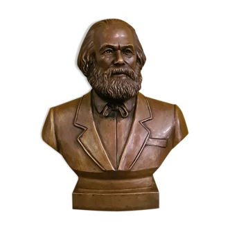 Bronze Bust of Karl Marx, Vintage