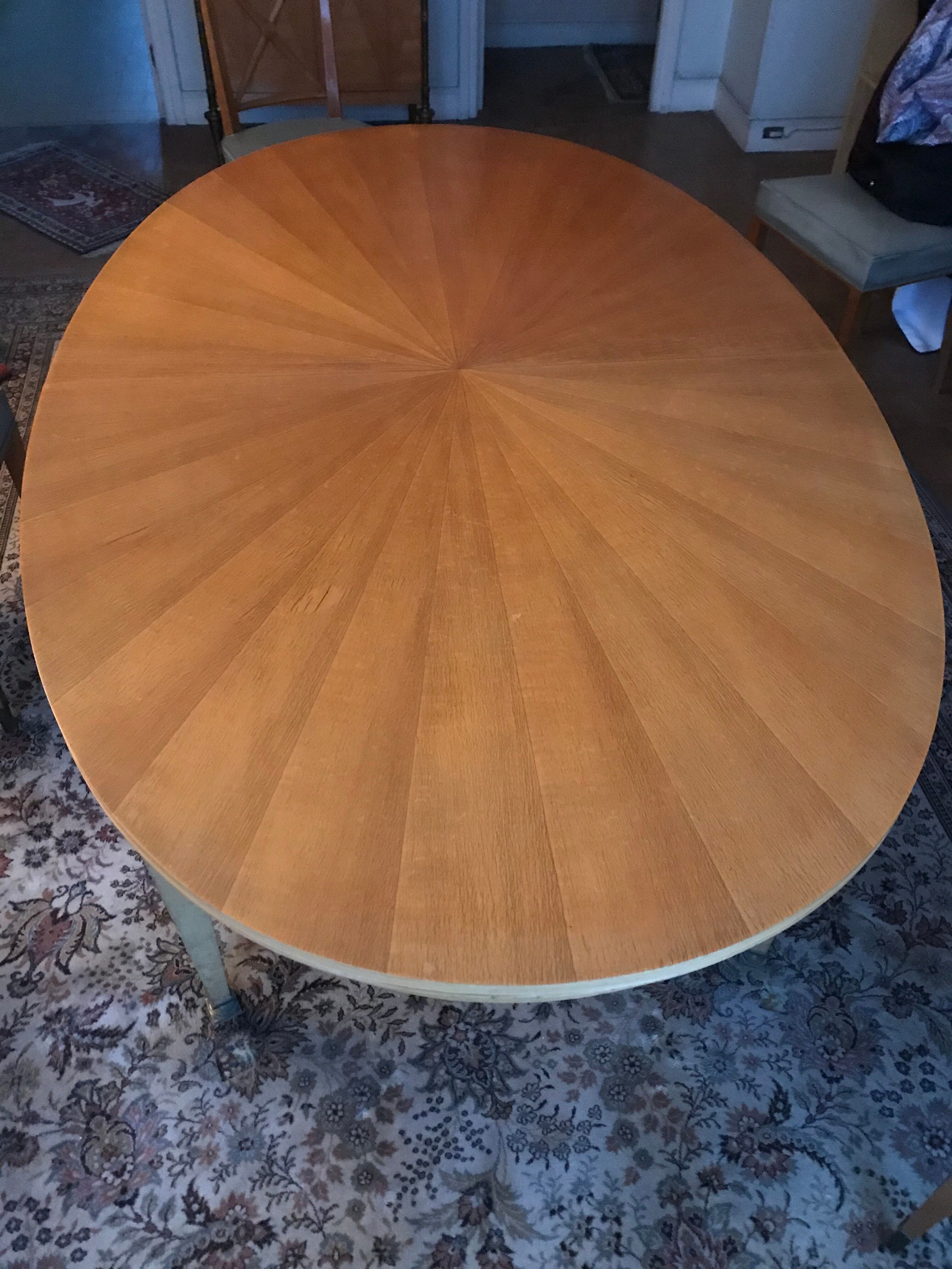 Oval wooden table