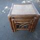 Trio of bamboo and rattan tables