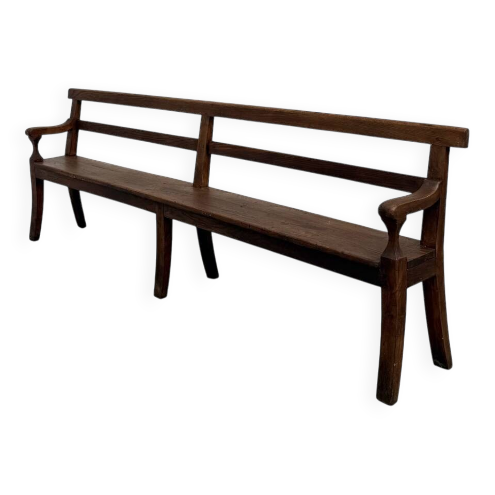 Banc de communauté en chêne massif, 1900