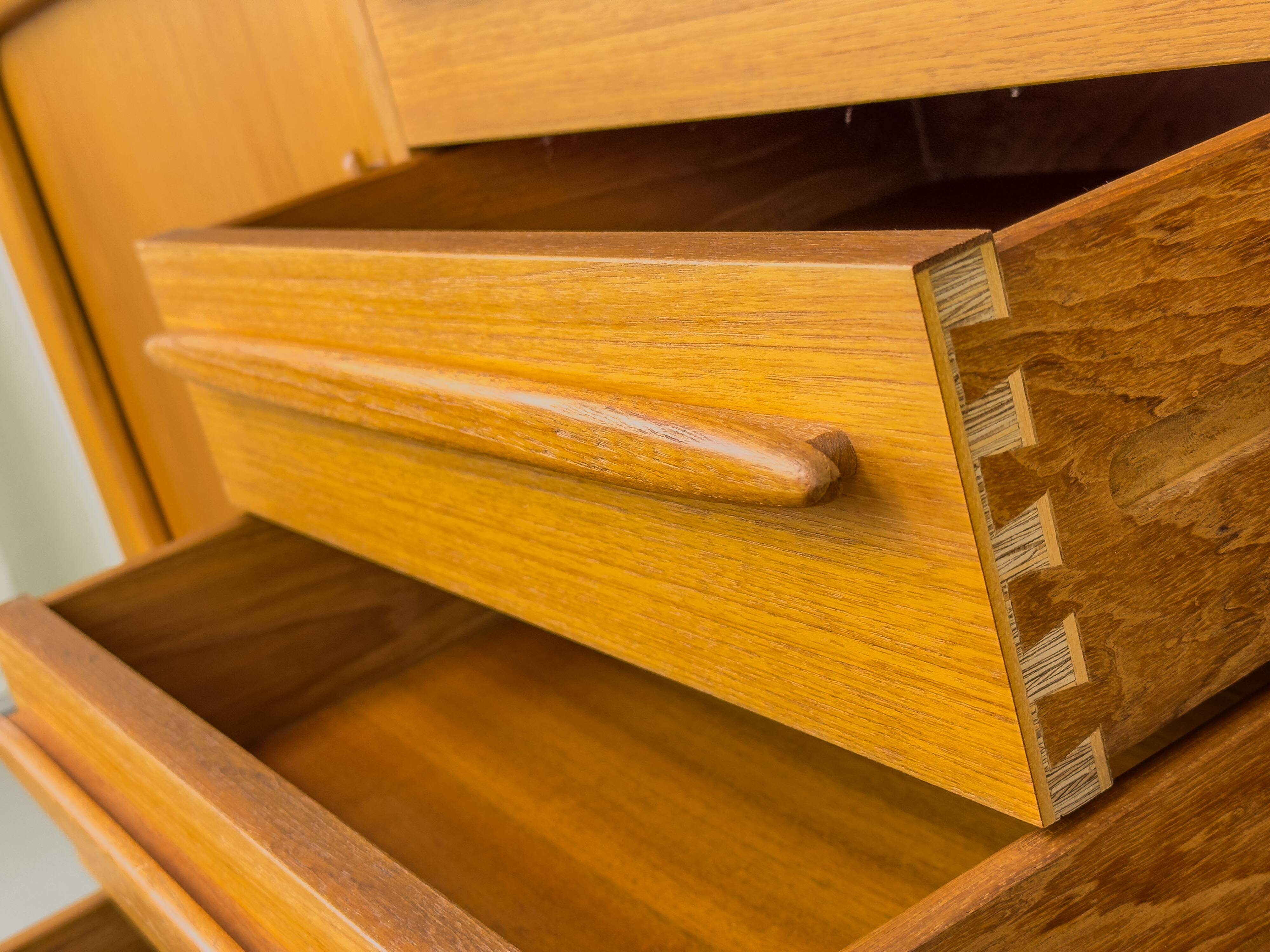 Danish Teak Sideboard with Tambour Doors from CFC Silkeborg, 1970s