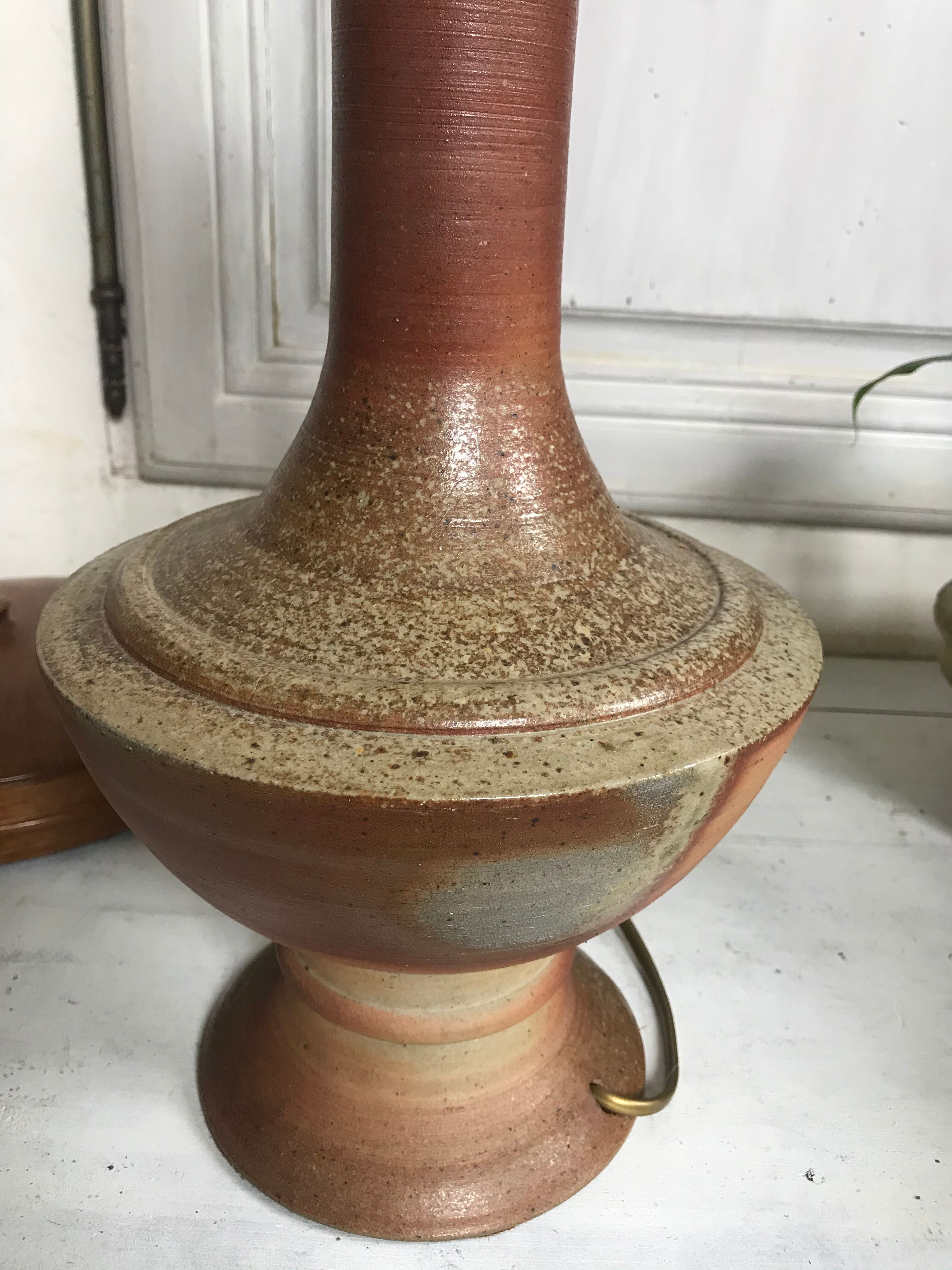 Pair of sandstone lamp
