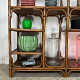 Rattan bookcase