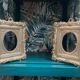 Pair of brass photo frames