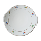 Plat gien petites fleurs lisérés dorés