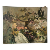 Le printemps à la ferme, signé E Soutrenoy 1949
