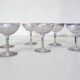 6 crystal champagne coupes Baccarat / Nancy