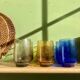 Lot de 6 verres bullés signés Riom
